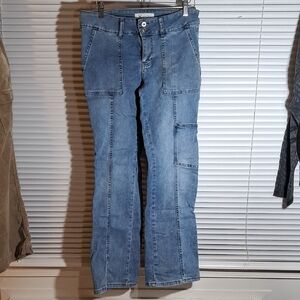 Celebrity Pink Blue Flare Wide Leg Jeans